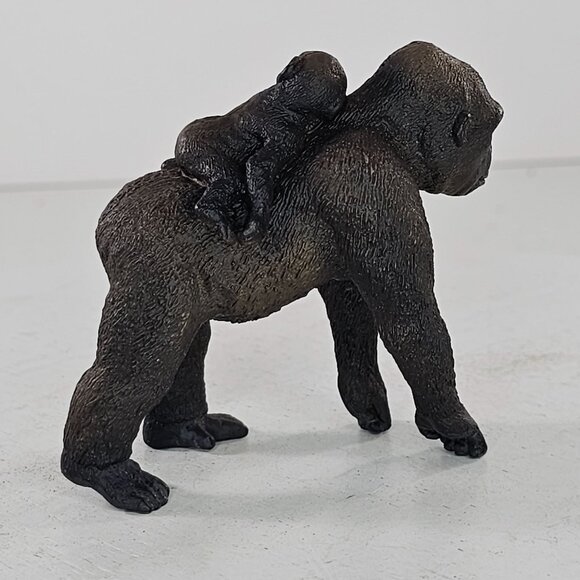 Schleich 14662 Gorilla Female W/ Baby Figure Silverback Wildlife Safari Retired - Picture 4 of 7